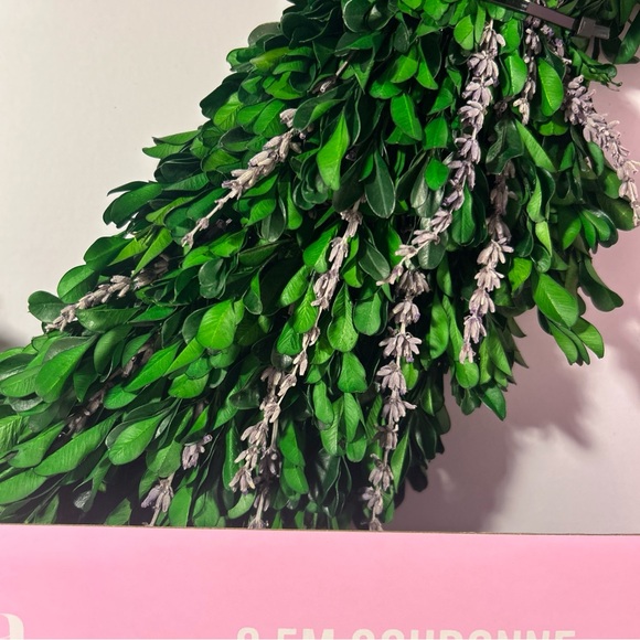 NEW Preserved Boxwood & Lavender Heart Wreath 20IN Spring/Summer Love - Picture 6 of 16